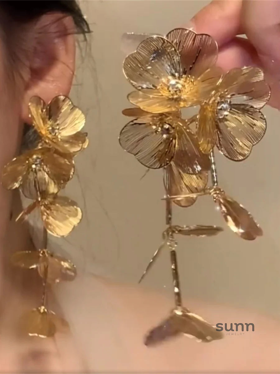 Anasofia Floral Drop Earrings