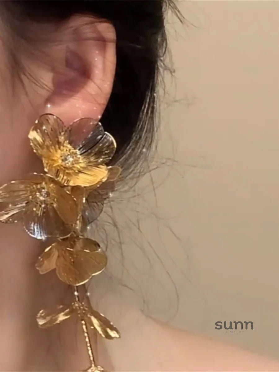 Anasofia Floral Drop Earrings