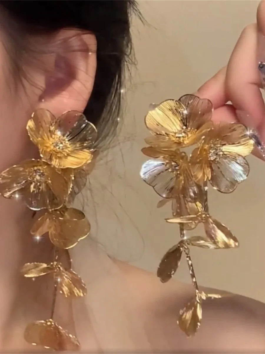 Anasofia Floral Drop Earrings