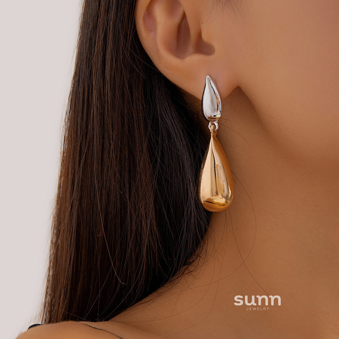 Anasofia Geometric Drop & Hoop Earrings [SB5JTP3I]