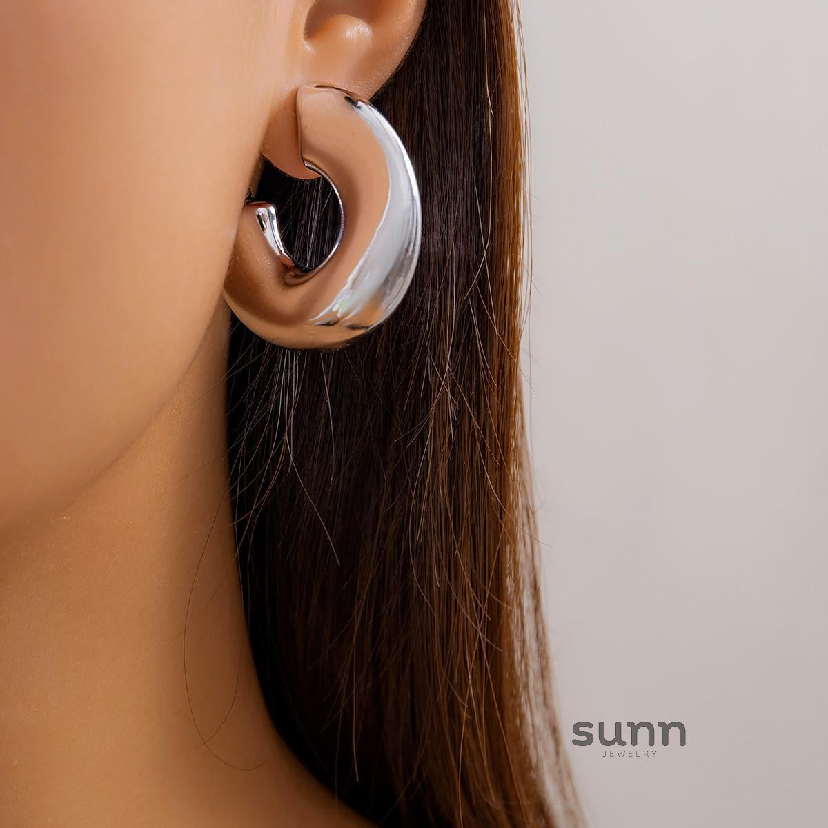 Anasofia Geometric Drop & Hoop Earrings [UL2FIXLG]