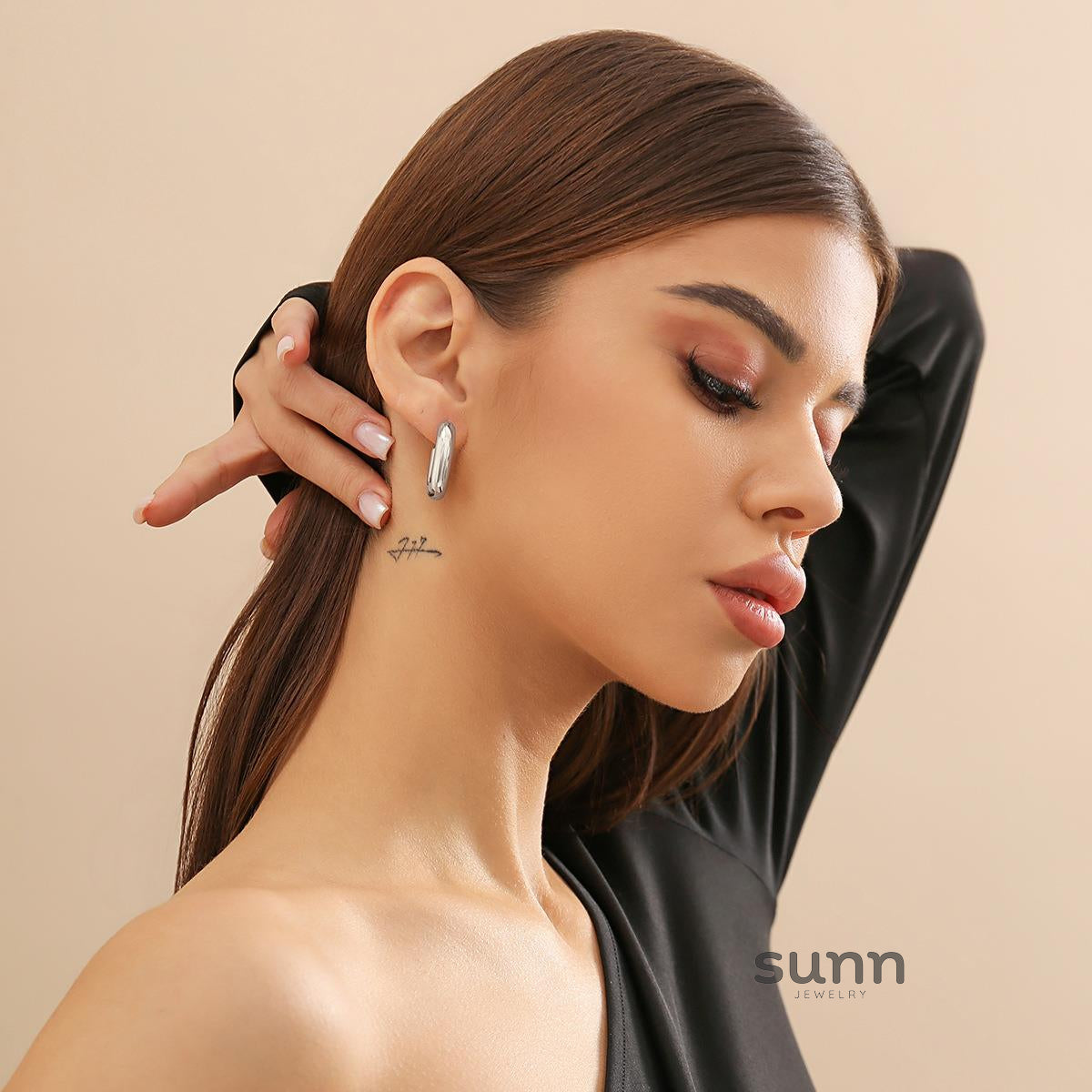 Anasofia Geometric Drop & Hoop Earrings [G3HLV5G9]