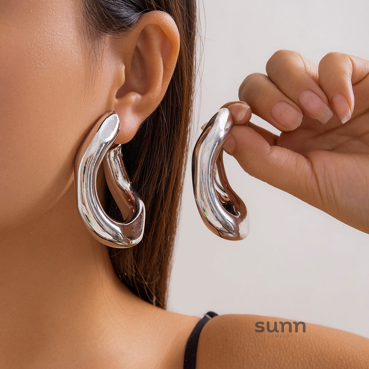 Anasofia Geometric Drop & Hoop Earrings [VPKAUAY1]