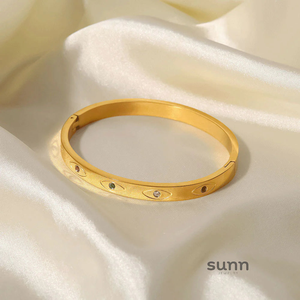 Anastazia Gold Evil Eye Bracelet