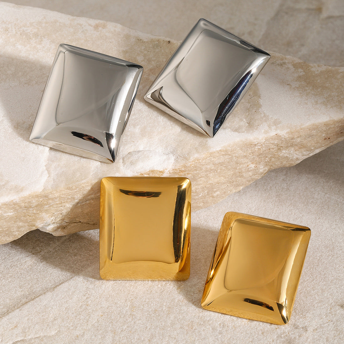 Anastazia Sleek Gold Earrings [4ZCSQONV]