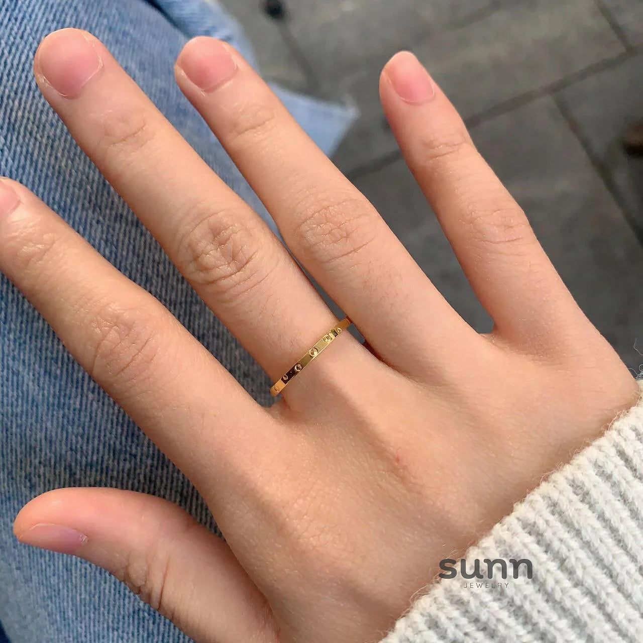 Anastazja Polished Band Ring
