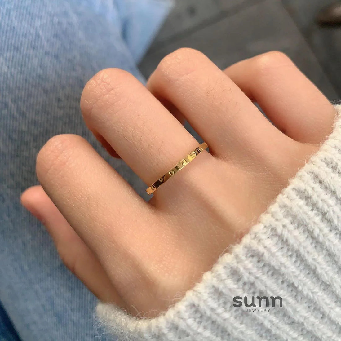 Anastazja Polished Band Ring