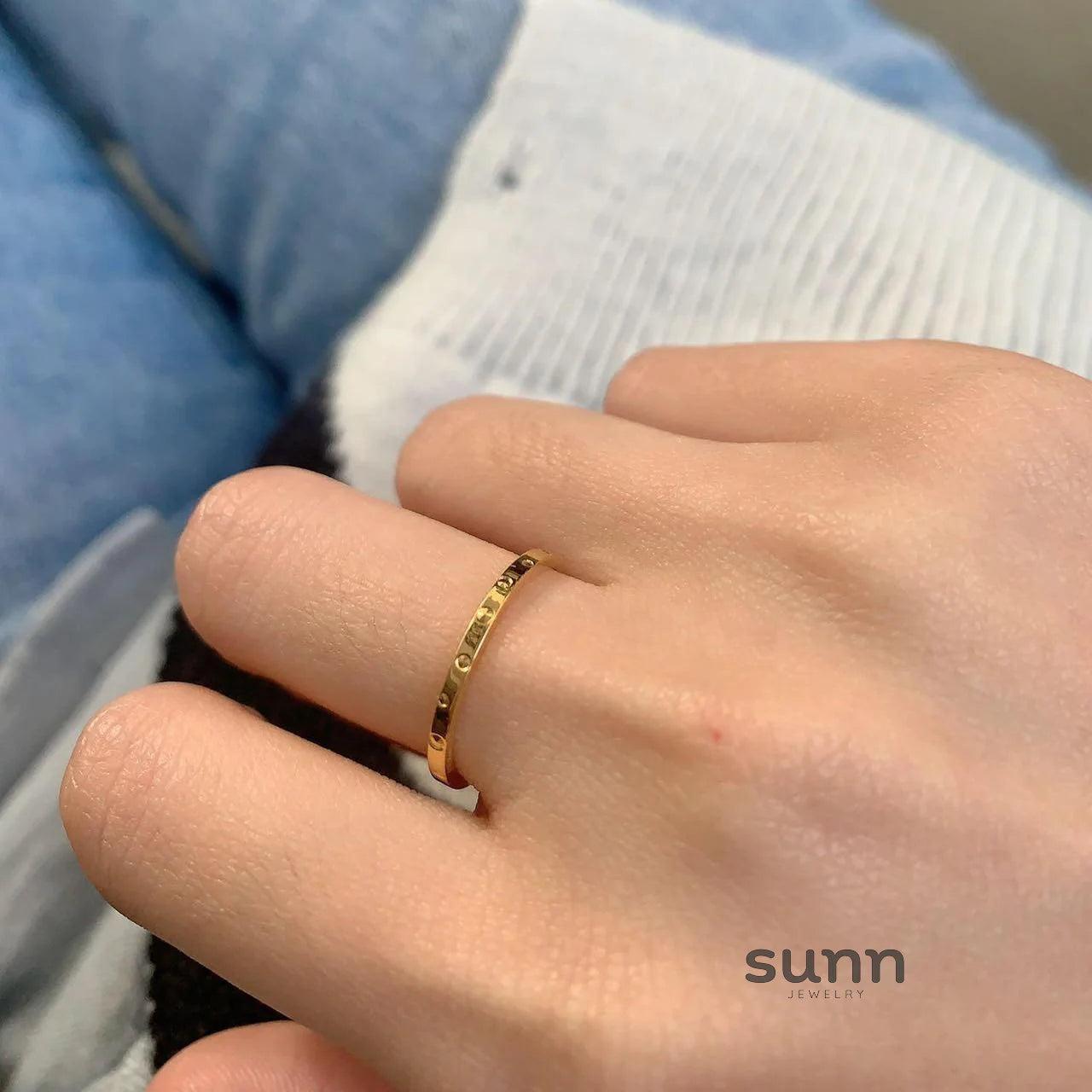 Anastazja Polished Band Ring