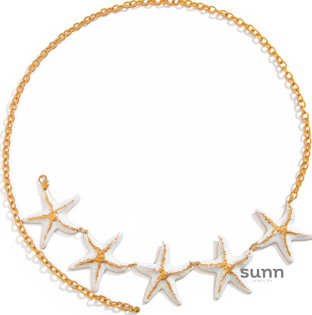 Anastazja Starfish Pearl Body Chain [0X5UO3QC]