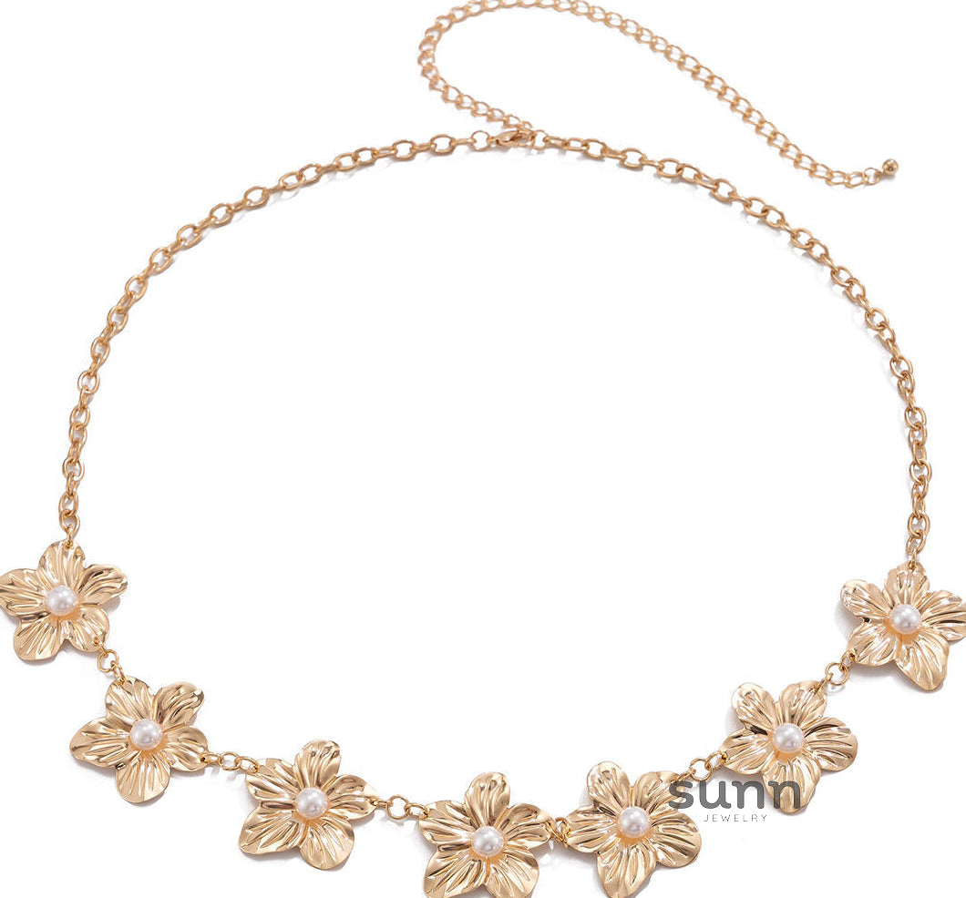 Anastazja Starfish Pearl Body Chain [9FQVWKZG]