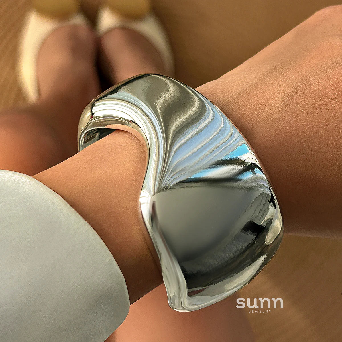 Anderson Irregular Wavy Cuff Bracelet
