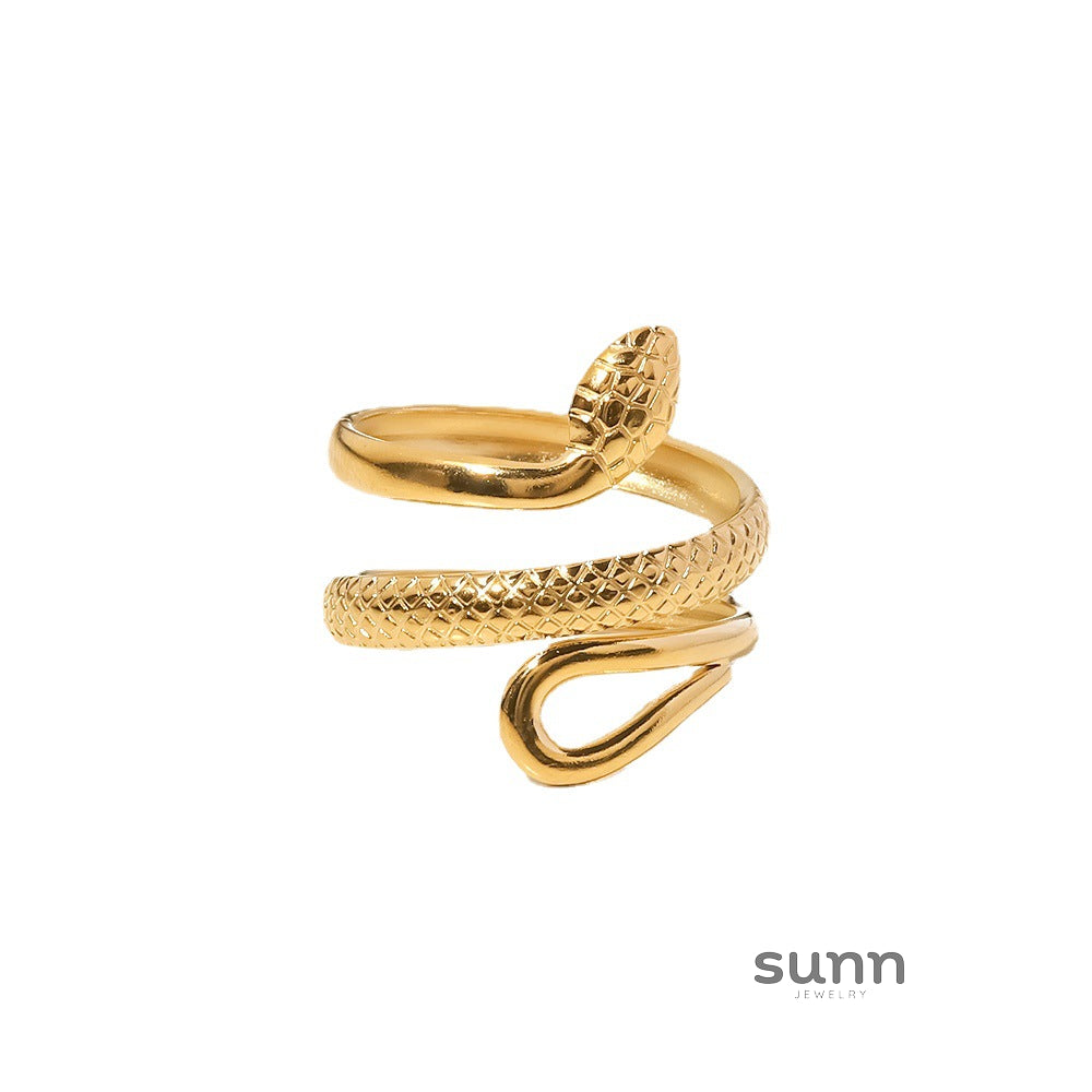 Andra Gold Serpent Adjustable Ring [NIJ1GHCI]