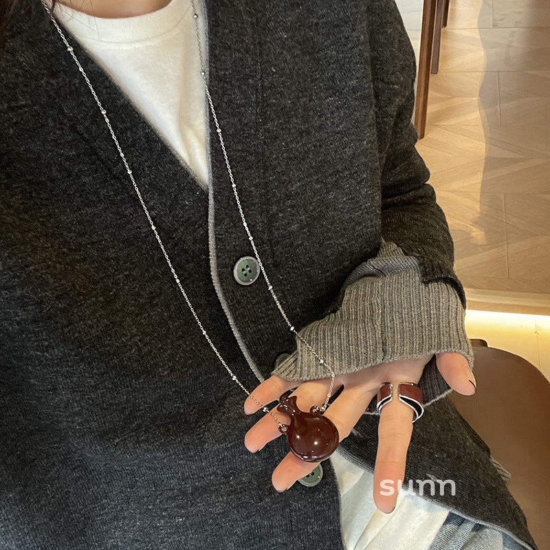 Andra Perfume Bottle Necklace [2HK0TT0O]