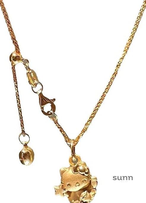 Andriana Star Kitty Charm Necklace
