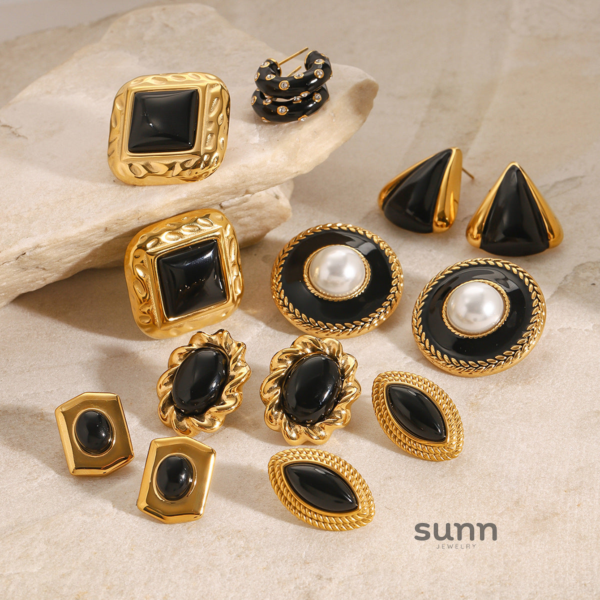 Andy Black Agate Earrings [VJ9MRZP7]