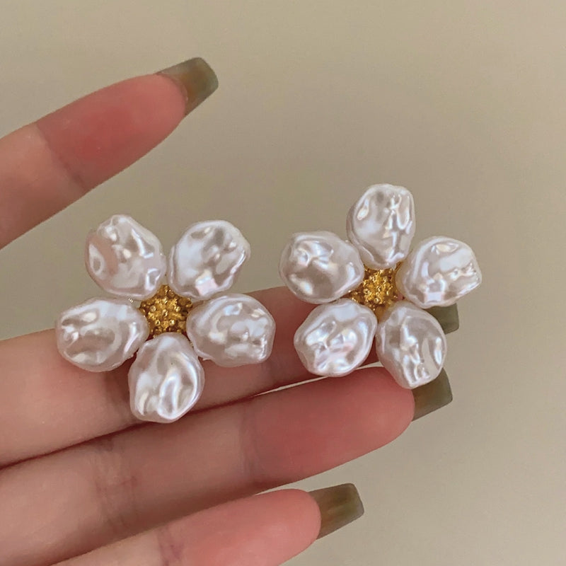 Andy Pearl Flower Earrings [BG64TCYI]