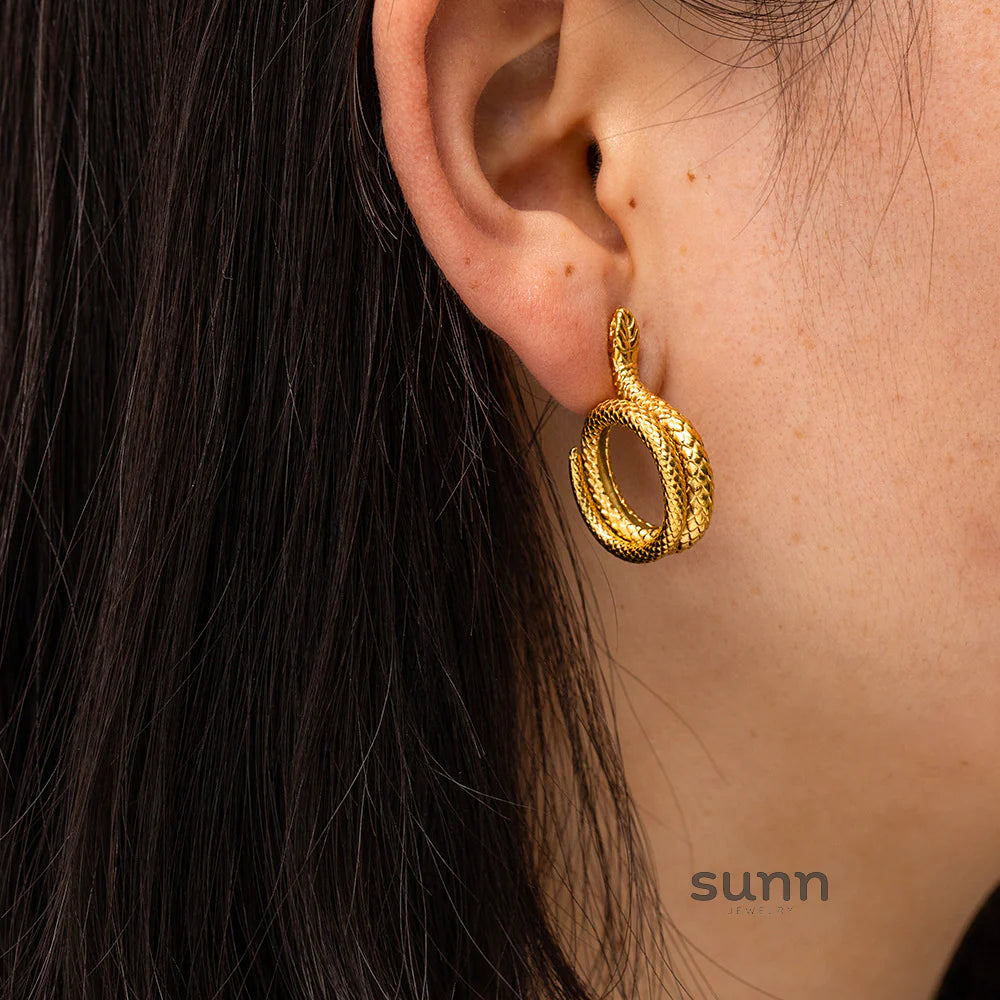 Anessa Snake Hoop Earrings