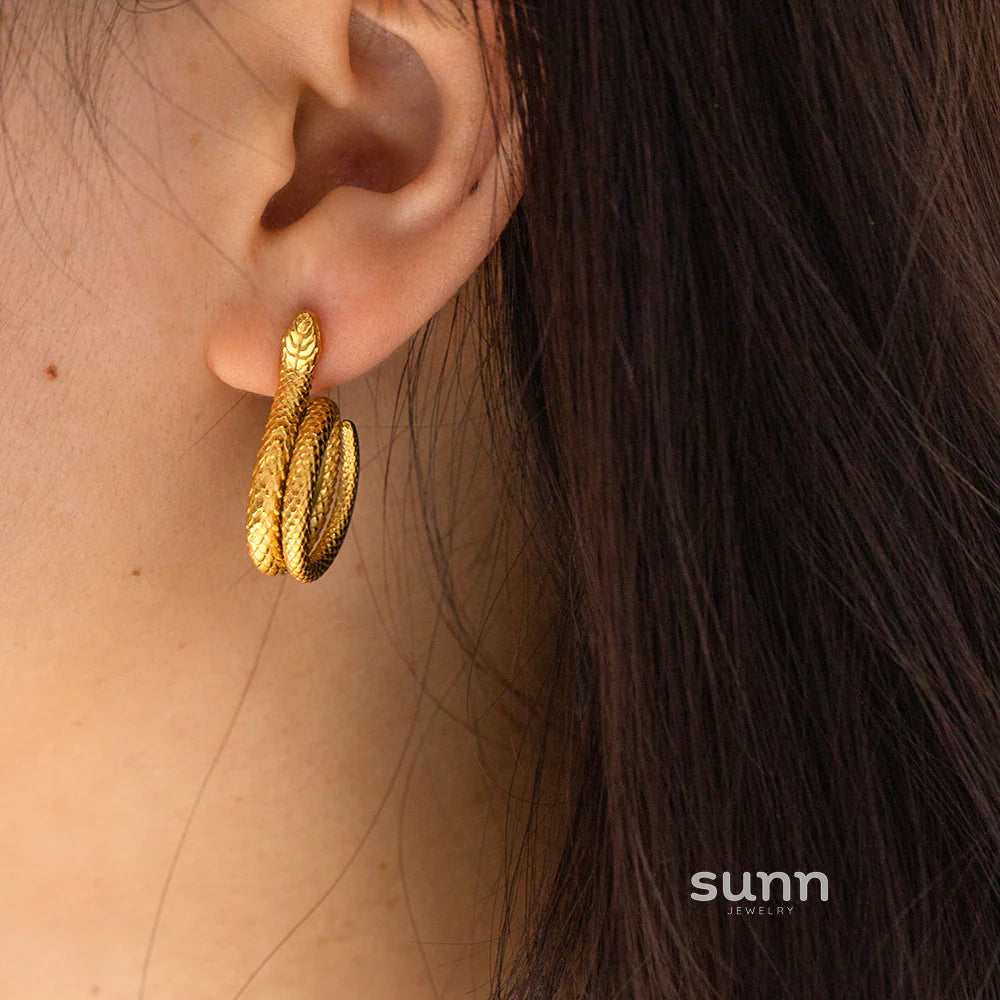 Anessa Snake Hoop Earrings