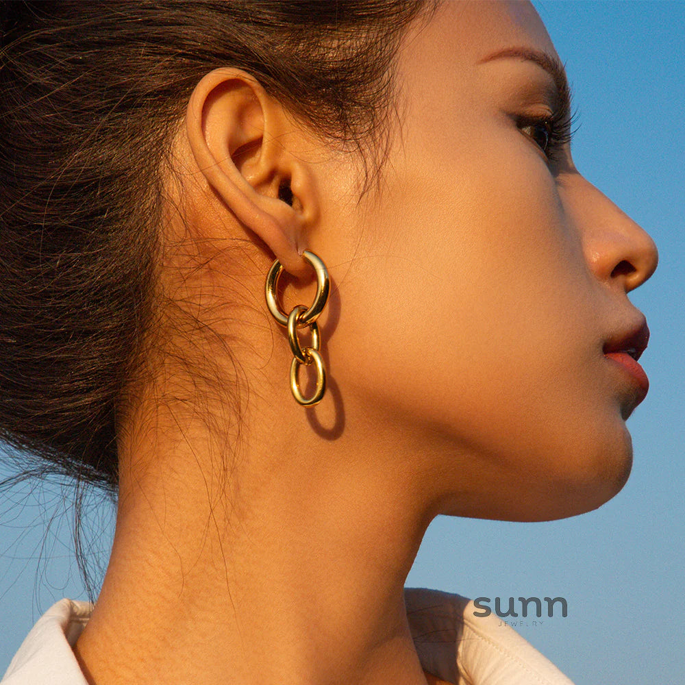 Anevay Chunky Link Drop Earrings