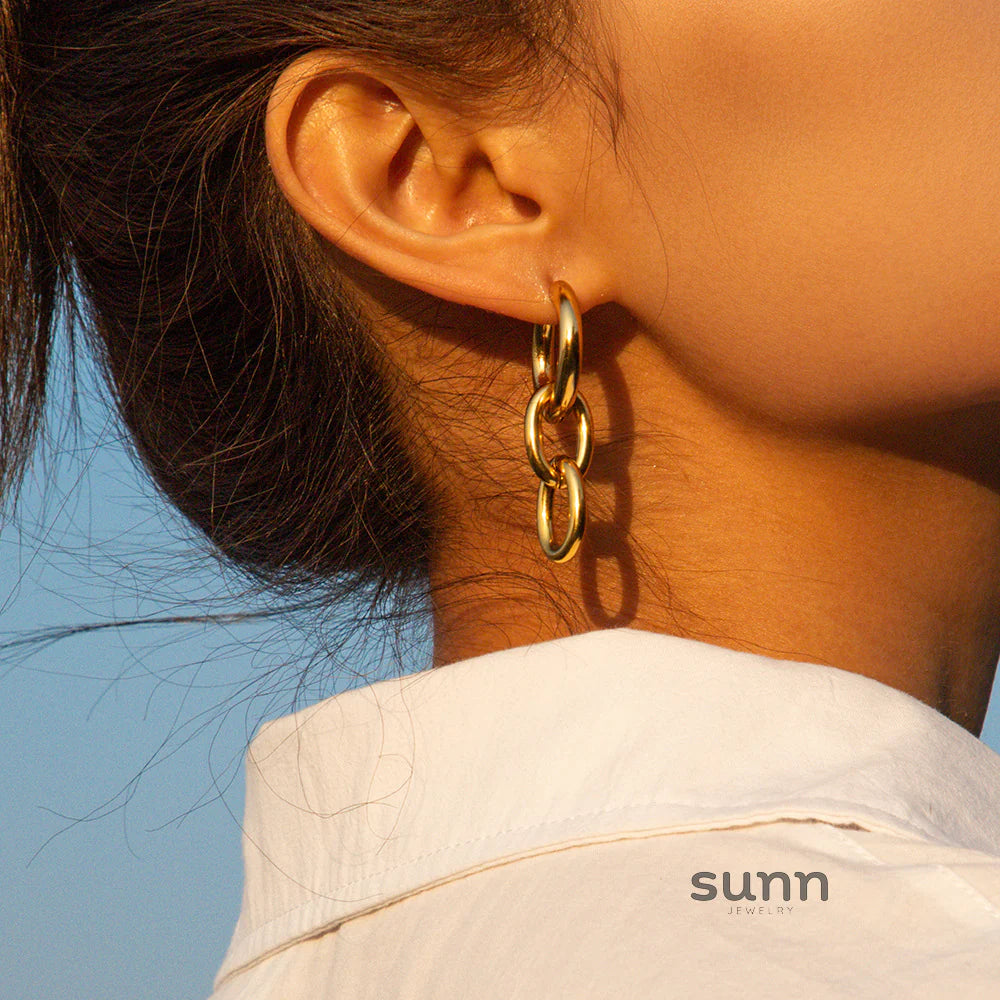 Anevay Chunky Link Drop Earrings