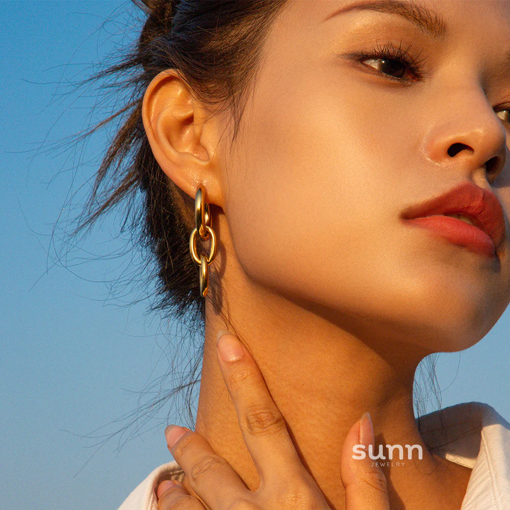 Anevay Chunky Link Drop Earrings