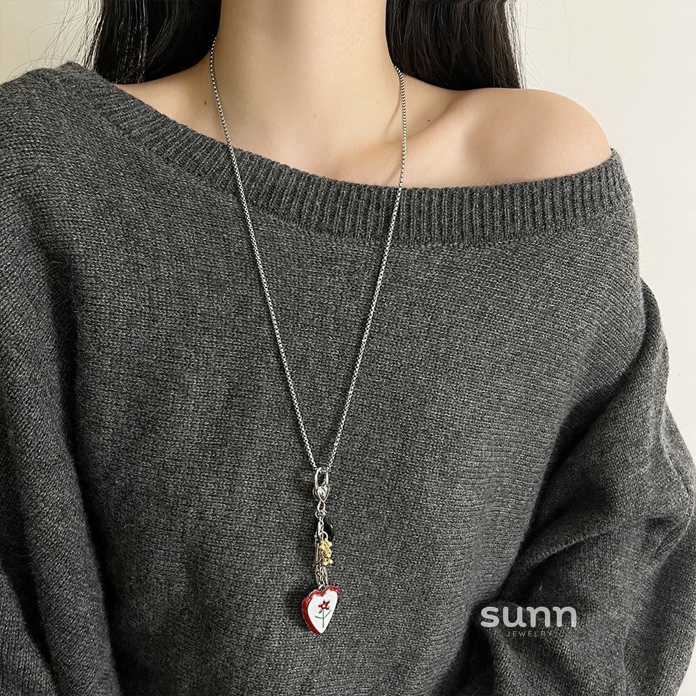 Angel Blossom Pendant Necklace [U503JG9X]
