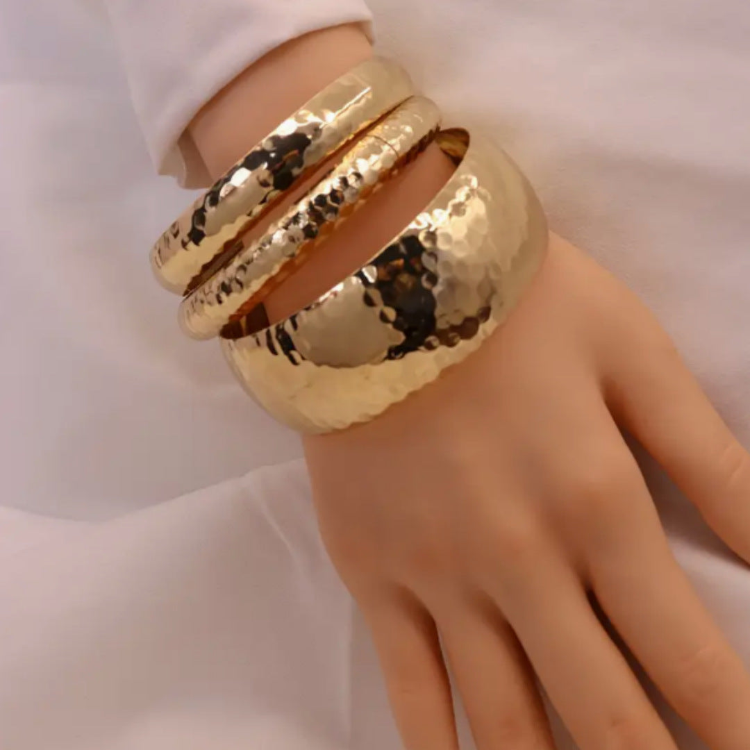 Angeles Golden Irregular Cuff Set [F9CDRUU5]