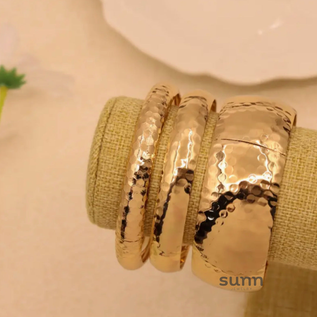 Angeles Golden Irregular Cuff Set [E9JEGY2G]