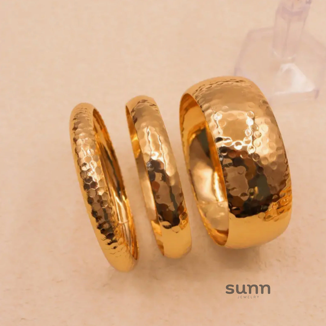Angeles Golden Irregular Cuff Set [F9CDRUU5]