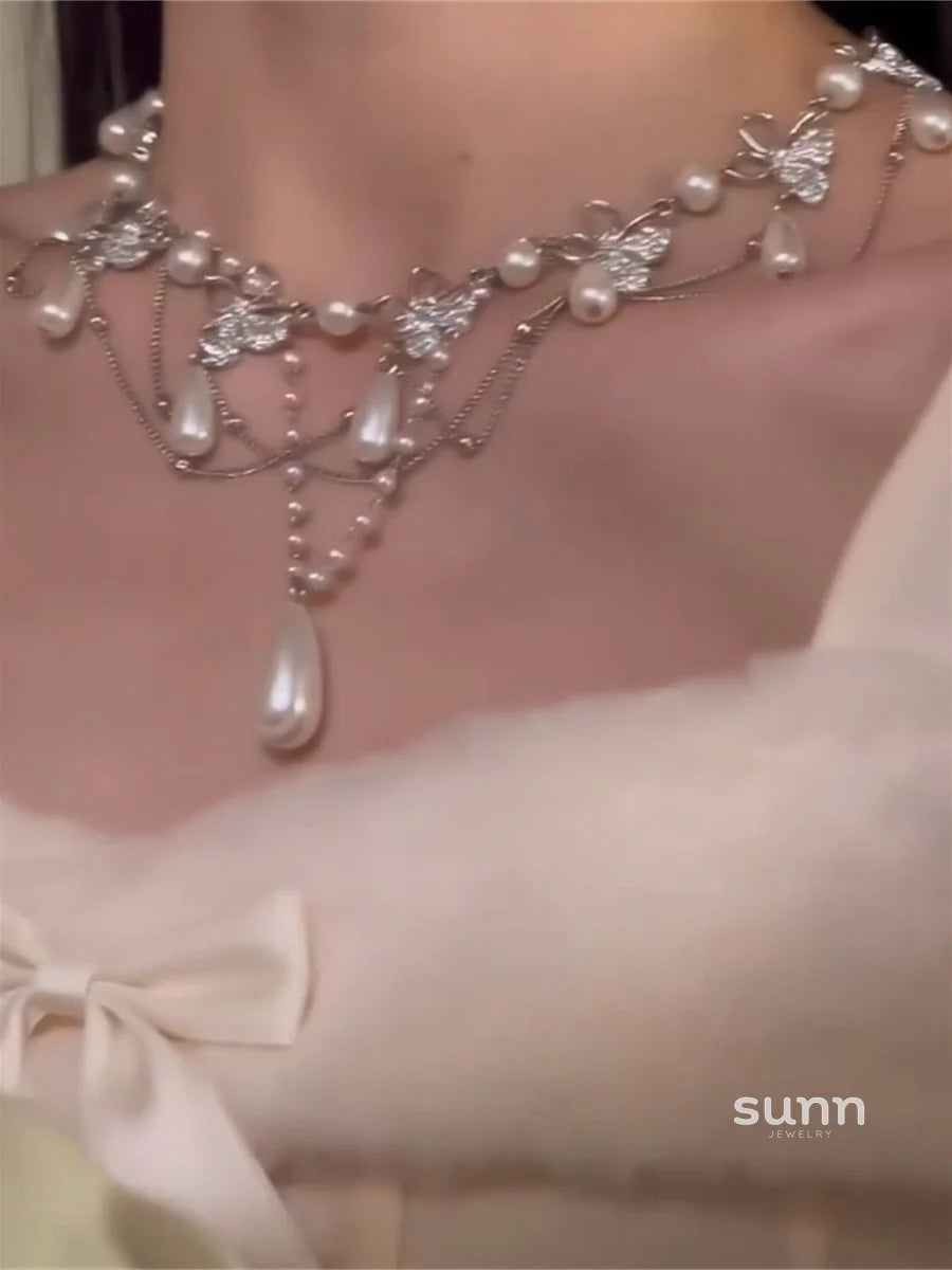 Angelica Layered Pearl Choker