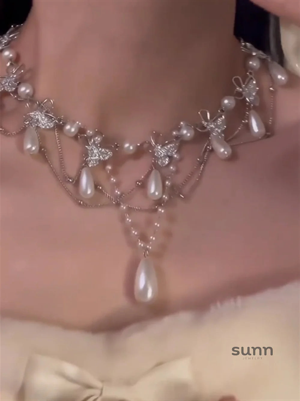 Angelica Layered Pearl Choker