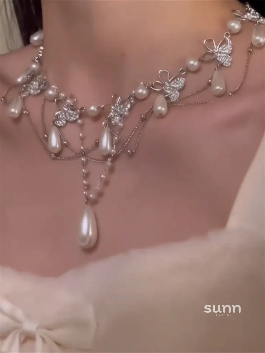 Angelica Layered Pearl Choker
