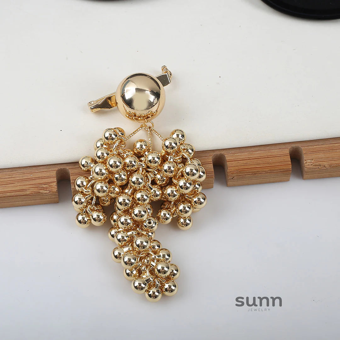 Angelina Grape Cluster Brooch