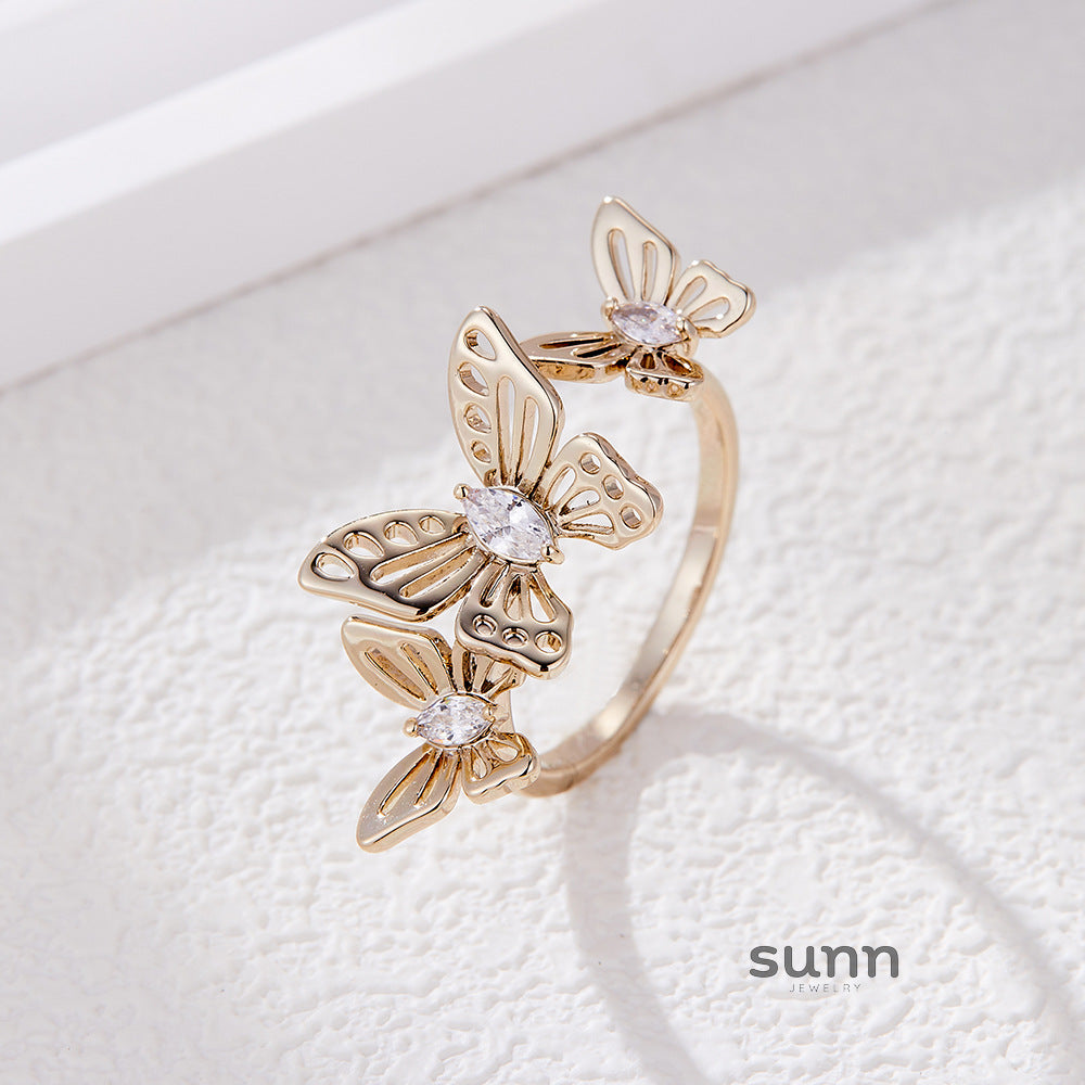 Angelique Butterfly Open Ring [IUB9ZX0K]