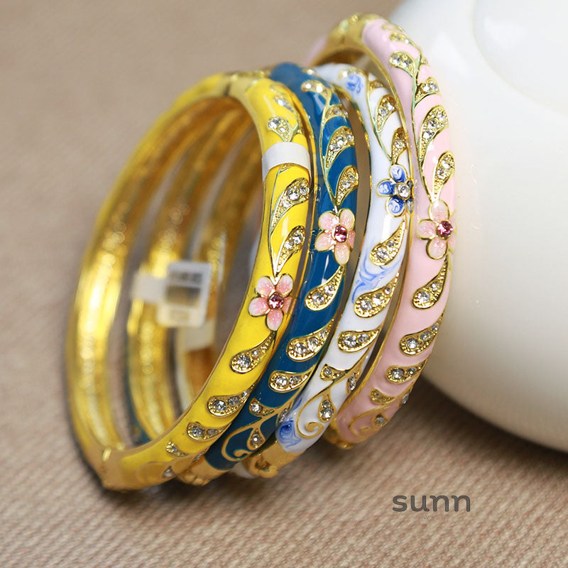 Angelique Floral Enamel Bangle [TAIDPZEZ]