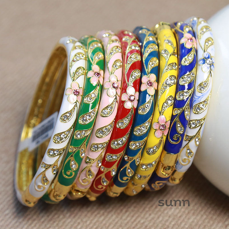 Angelique Floral Enamel Bangle [W6Y60EUV]