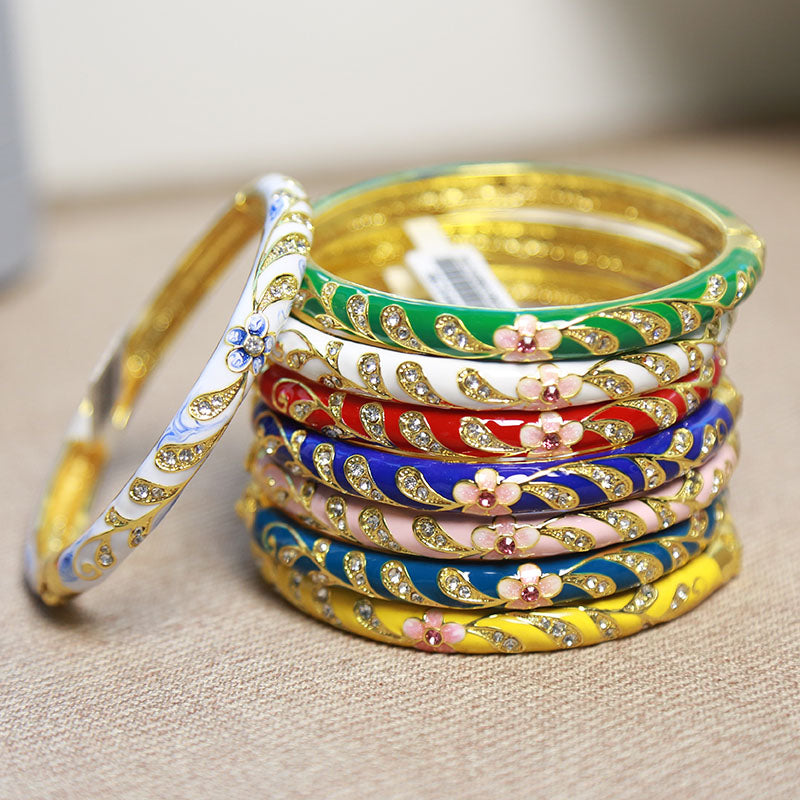 Angelique Floral Enamel Bangle [0JG2IJ9V]