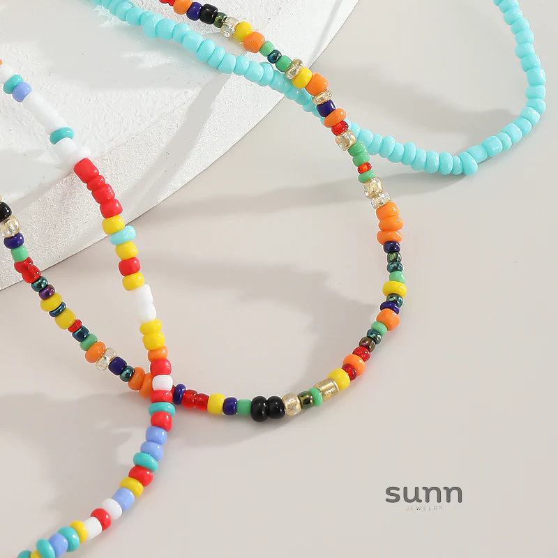 Aniah Rainbow Beaded Stack