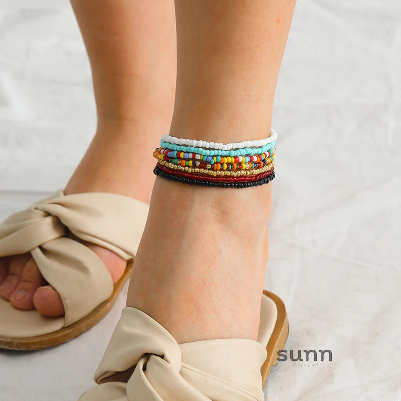 Aniah Rainbow Beaded Stack