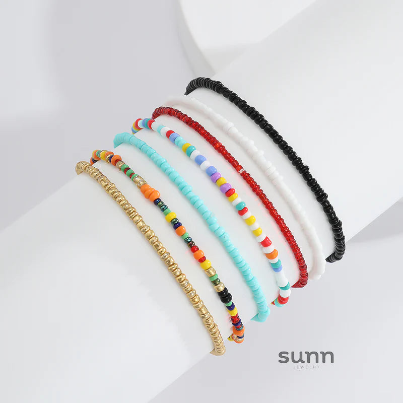 Aniah Rainbow Beaded Stack