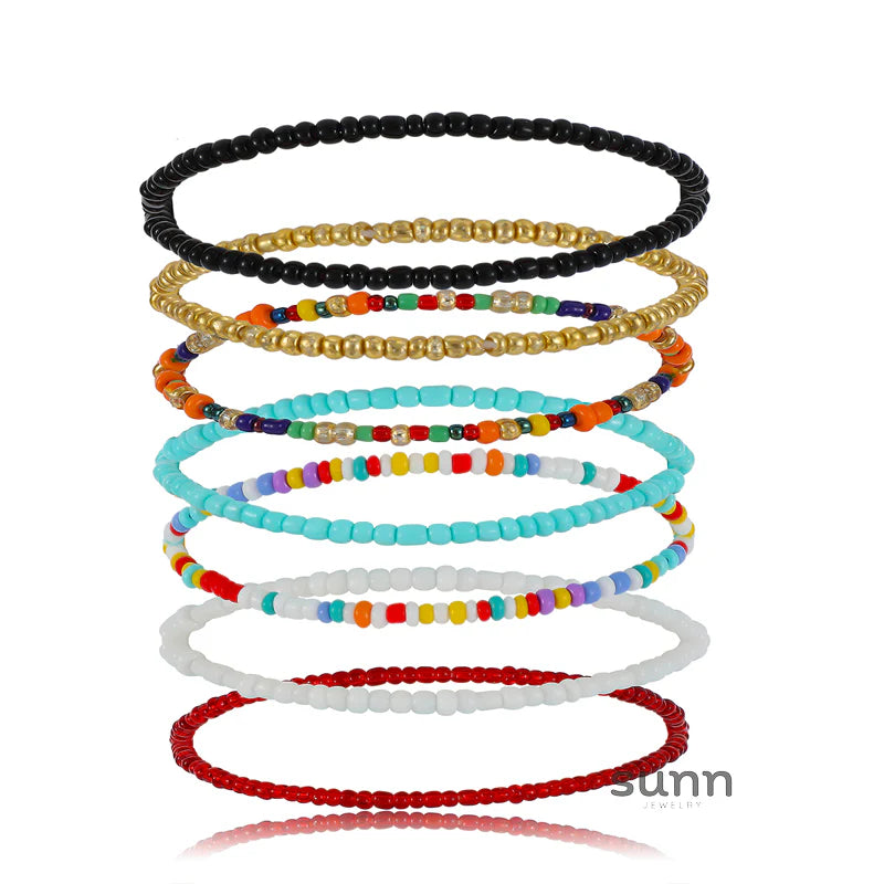 Aniah Rainbow Beaded Stack
