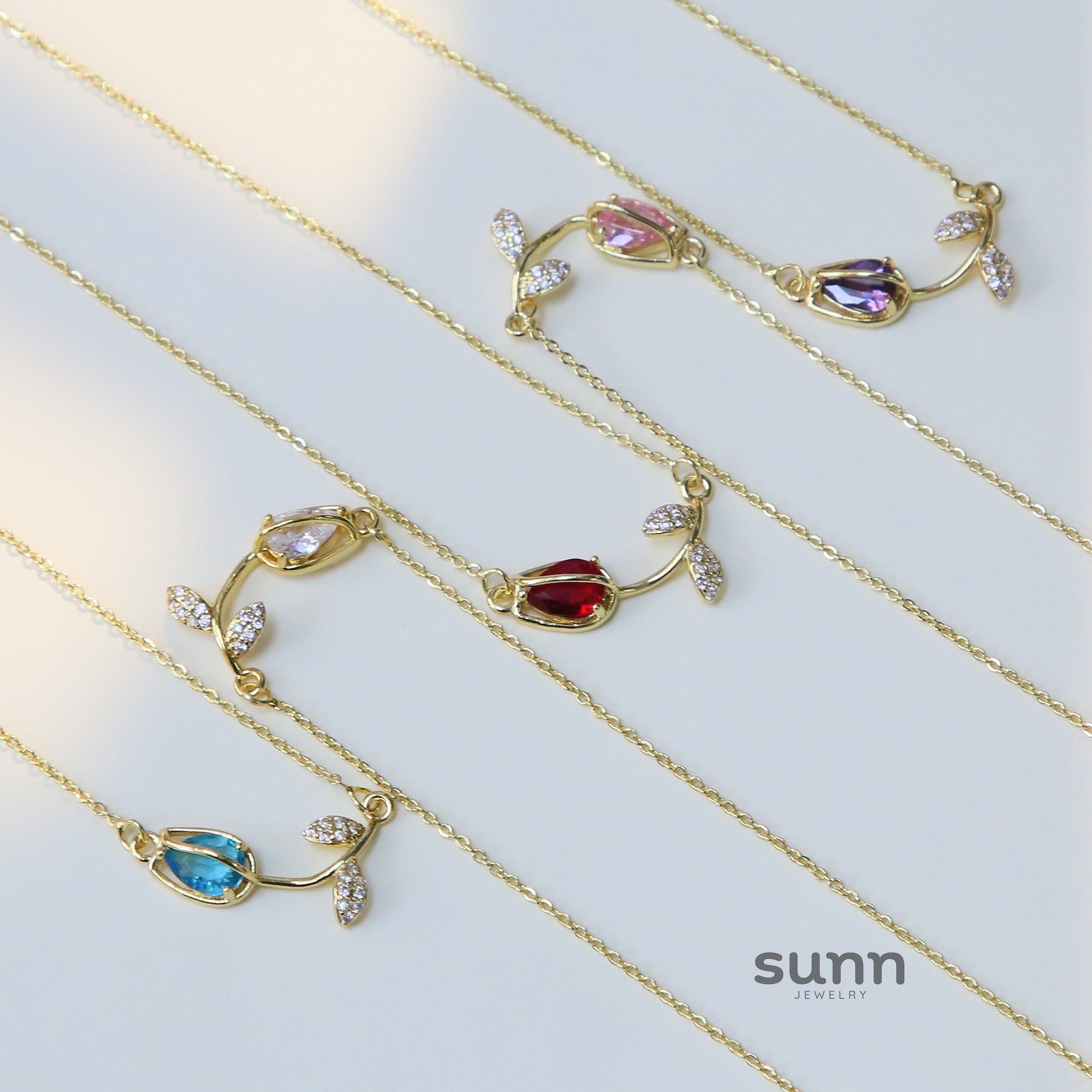 Aniah Zircon Rose Necklace [QYZDR3AS]