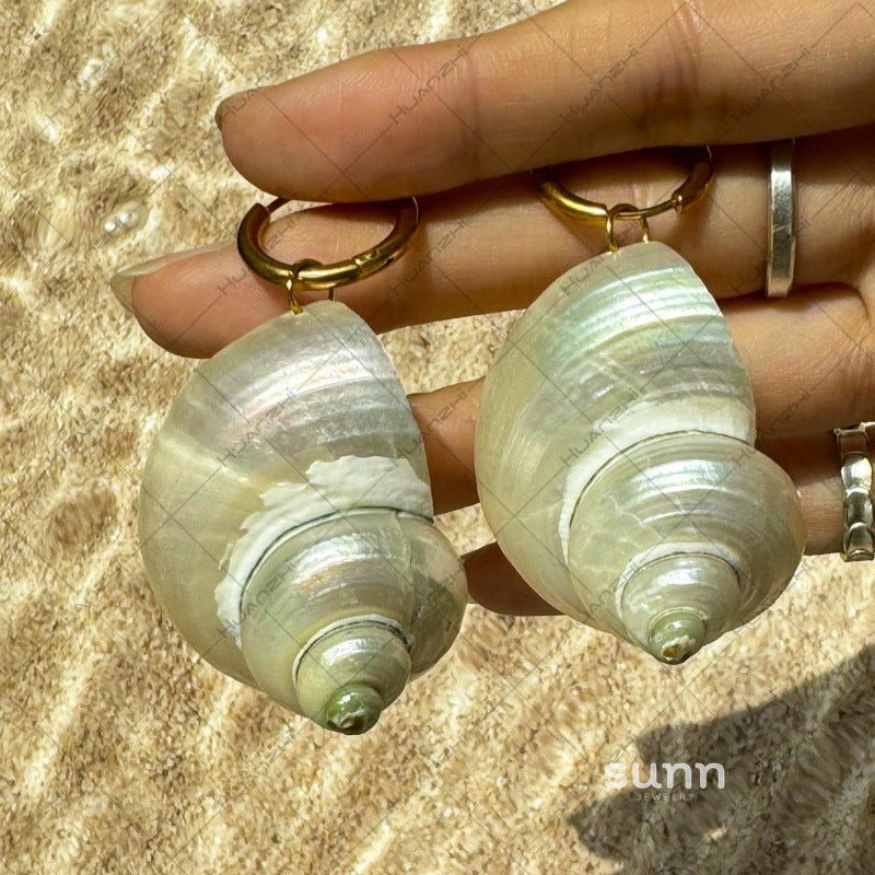 Anistyn Spiral Conch Earrings [UOL0KTCJ]