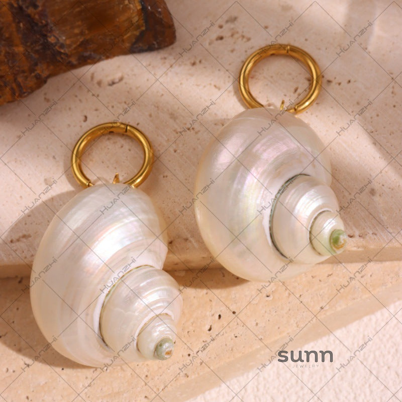 Anistyn Spiral Conch Earrings [UI4904GF]