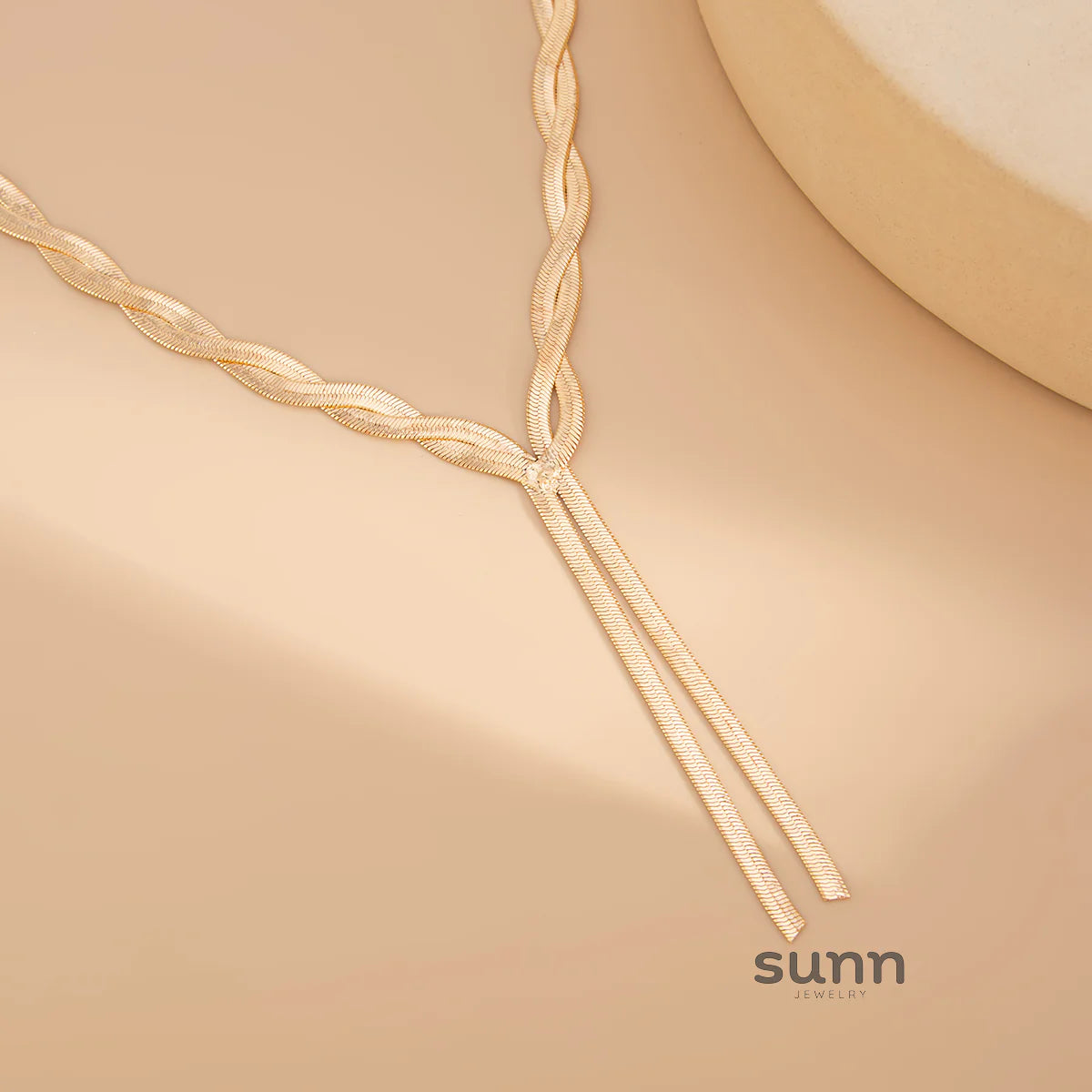 Anistyn Woven Snake Chain Necklace