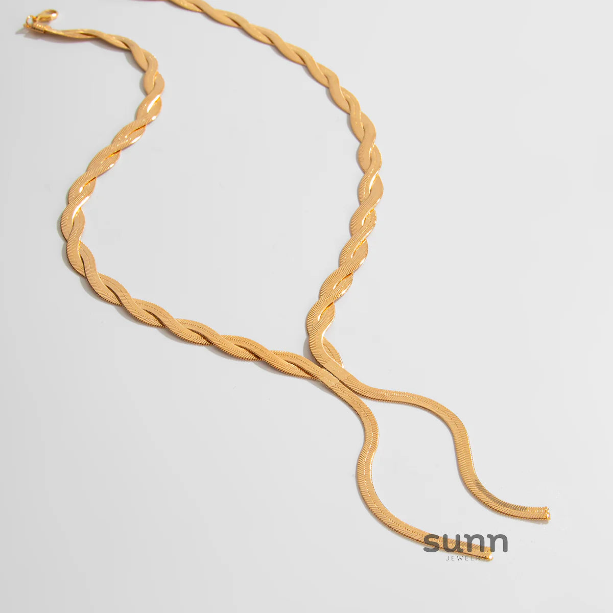 Anistyn Woven Snake Chain Necklace