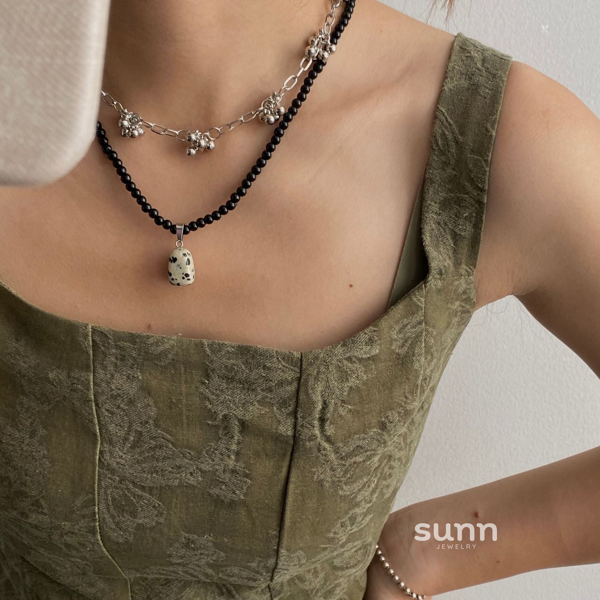 Anita Grape Pearl Choker [TR876ORL]
