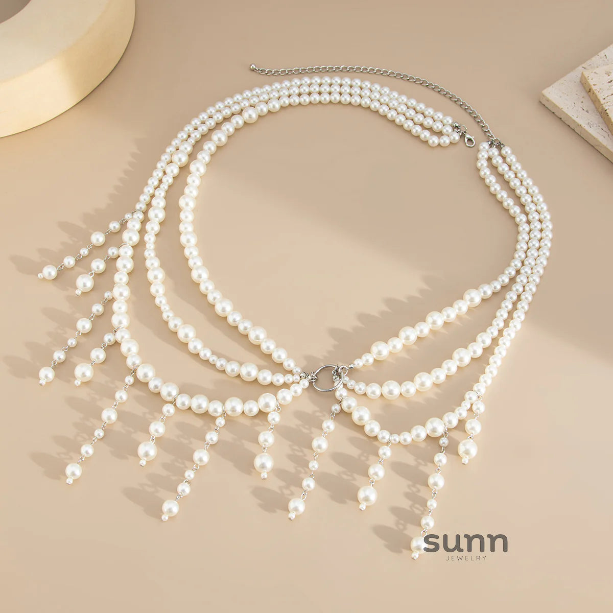 Aniya Layered Pearl Body Chain