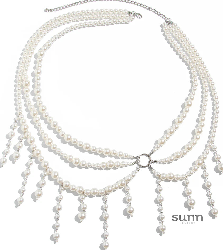 Aniya Layered Pearl Body Chain