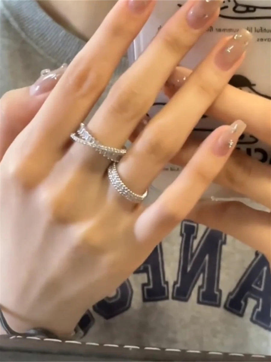 Anjali Embellished Crossover Ring